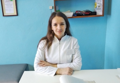 Екатерина Мельниченок рассказывает как ей работается медиком на Волковичском ФАПе