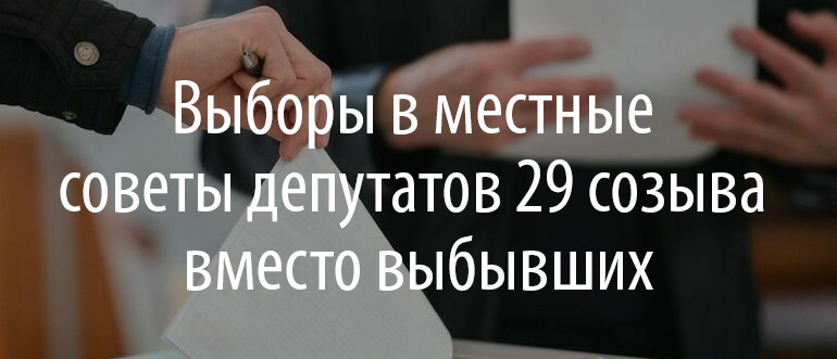 Выборы в местные советы депутатов 29 созыва вместо выбывших
