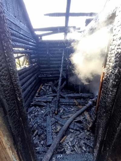 Пожар бани в Чаусском районе