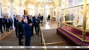 Рабочий визит Лукашенко в Россию продолжился неформальной встречей лидеров стран СНГ в Эрмитаже