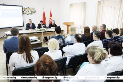 Председатель Чаусского райисполкома Сергей Дорожкин в рамках ЕДИ встретился с коллективом пансионата &laquo;Росинка&raquo;