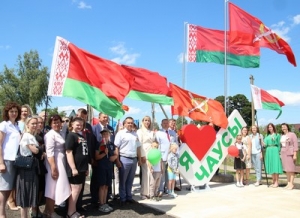 Новый въездной знак открыт в Чаусах