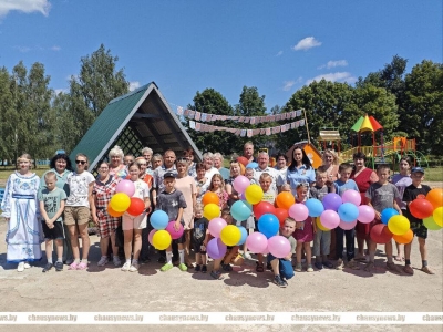 В День Независимости в агрогородке Волковичи Чаусского района открыли детскую площадку
