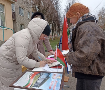 Третий день сбора подписей. Жители Чаус приходят на пикеты, чтобы оставить подписи в поддержку кандидатов в Президенты Республики Беларусь